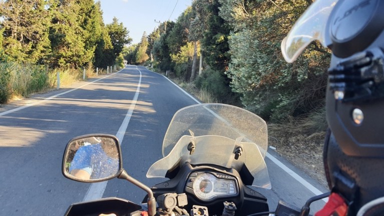 yol manzarası, motosikletle yol