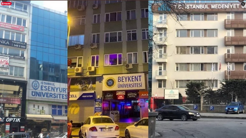 Türkiye'de üniversitelerin durumu ortada