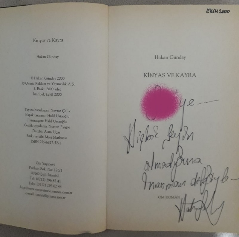 Hakan Günday Kinyas ve Kayra 1. baskı