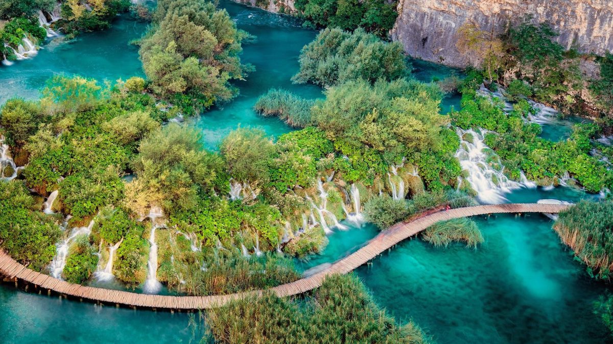 landscape water travel waterfall